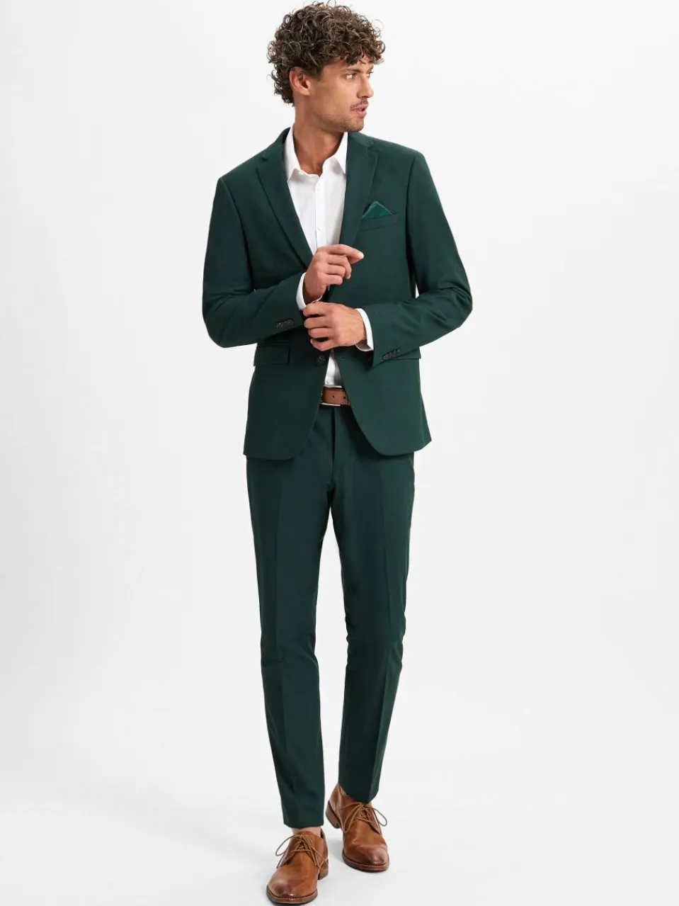 Finshley & Harding Hosen|Baukasten-Anzüge<Herren Baukasten-Hose tanne uni