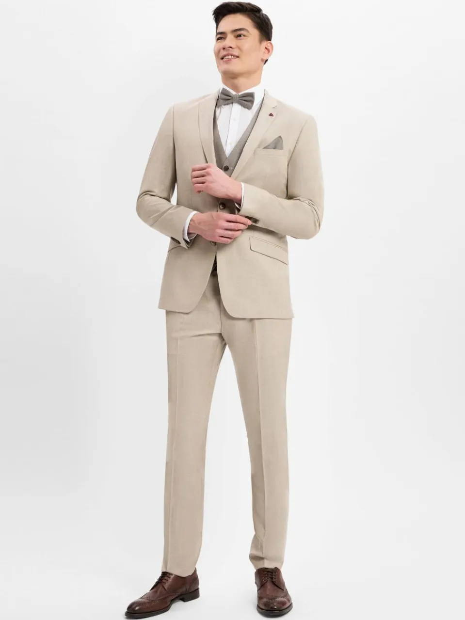 Roy Robson Baukasten-Anzüge|Anzüge<Herren Baukasten-Hose beige uni