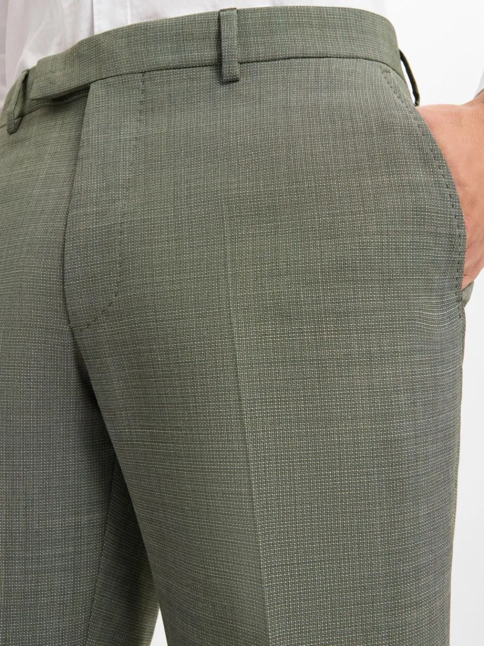 JOOP! Hosen|Baukasten-Anzüge<Herren Baukasten-Hose - Brad oliv strukturiert