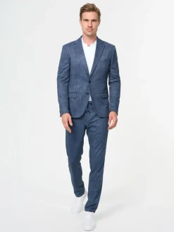 Zuitable Baukasten-Anzüge<Herren Baukasten-Hose - DiSpartaflex blau uni