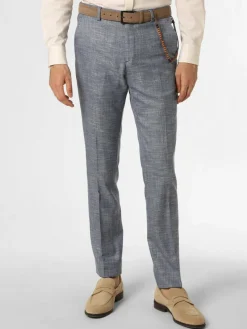 Finshley & Harding Baukasten-Anzüge|Anzüge<Herren Baukasten-Hose - Mitch blau weiß strukturiert