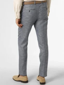 Finshley & Harding Baukasten-Anzüge|Anzüge<Herren Baukasten-Hose - Mitch blau weiß strukturiert