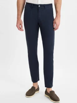 Nils Sundström Anzüge<Herren Baukasten-Hose mit Leinenanteil marine uni