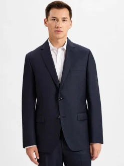Digel Sakkos|Anzüge<Herren Baukasten-Sakko marine strukturiert