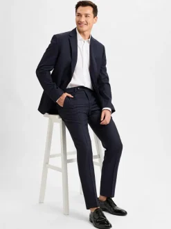 Digel Sakkos|Anzüge<Herren Baukasten-Sakko marine strukturiert