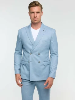 Zuitable Baukasten-Anzüge|Sakkos<Herren Baukasten-Sakko - DiHugo hellblau uni
