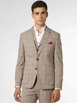 Finshley & Harding London Baukasten-Anzüge<Herren Baukasten-Sakko - Jimmy camel beige kariert