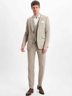 Finshley & Harding Baukasten-Anzüge|Sakkos<Herren Baukasten-Sakko - Steven beige gemustert