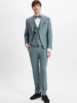 Wilvorst Baukasten-Anzüge|Anzüge<Herren Baukasten-Sakko aus Wolle petrol hellgrau meliert