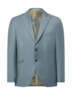 Wilvorst Baukasten-Anzüge|Anzüge<Herren Baukasten-Sakko aus Wolle petrol hellgrau meliert