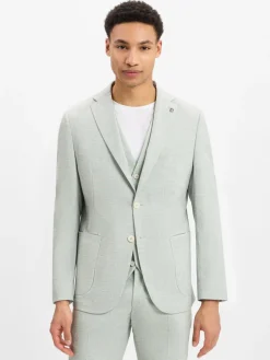 Digel Baukasten-Anzüge<Herren Baukasten-Sakko mit Leinen-Anteil - Edward mint hellgrau meliert