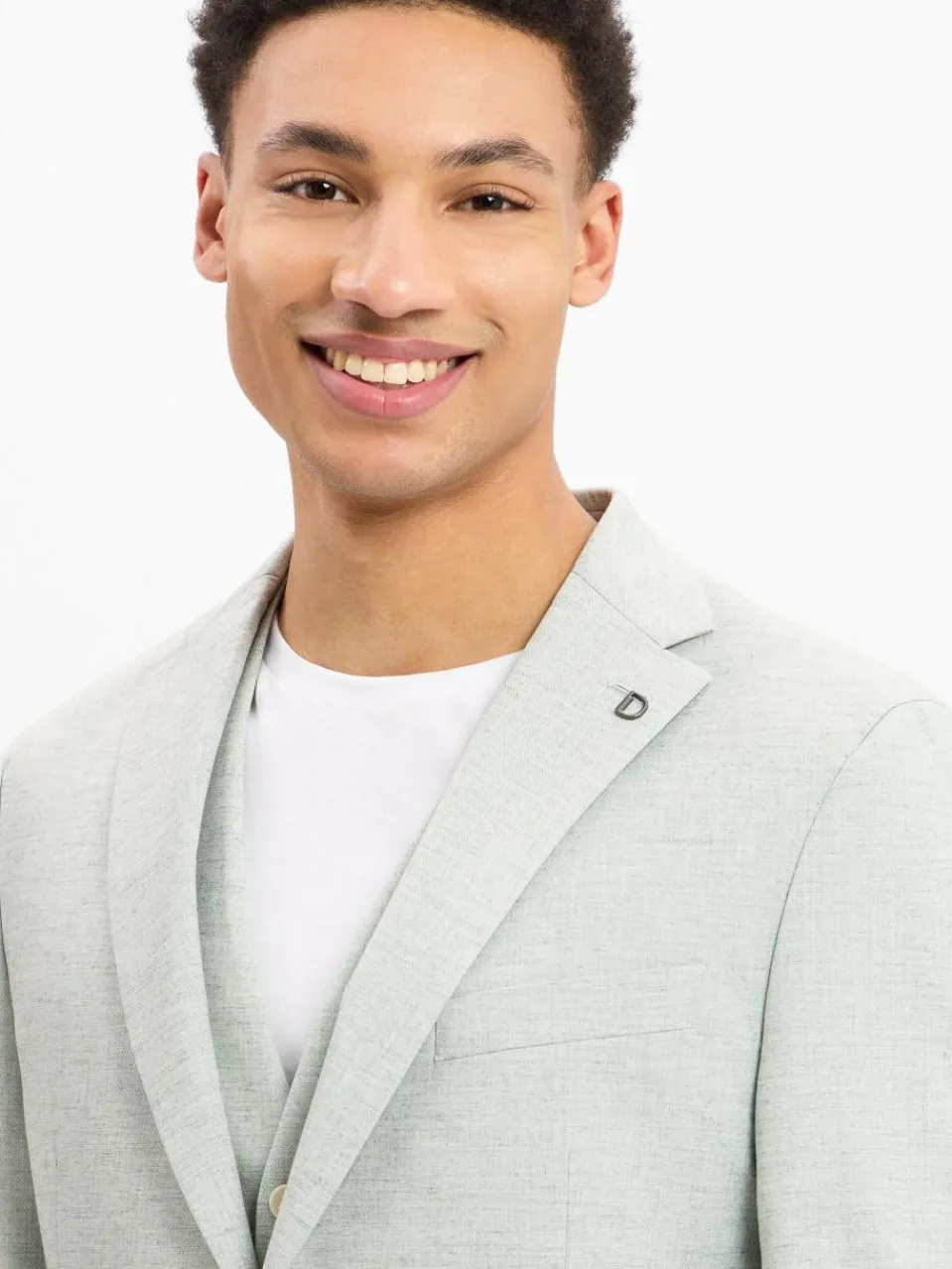 Digel Baukasten-Anzüge<Herren Baukasten-Sakko mit Leinen-Anteil - Edward mint hellgrau meliert