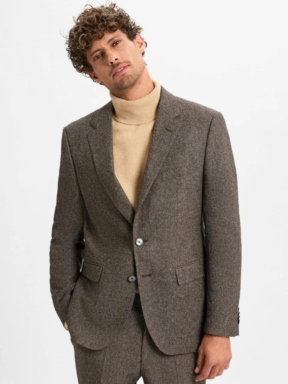 Herren BOSS Anzüge>Herren Baukasten-Sakko mit Seiden-Anteil - H-Jasper-MM-C-243