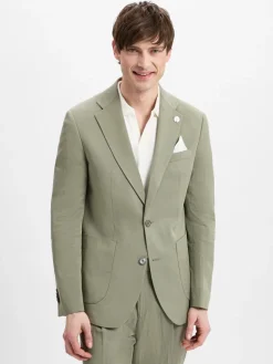 Herren Finshley & Harding London Baukasten-Anzüge>Herren Baukasten-Sakko mit Leinen-Anteil - Brick