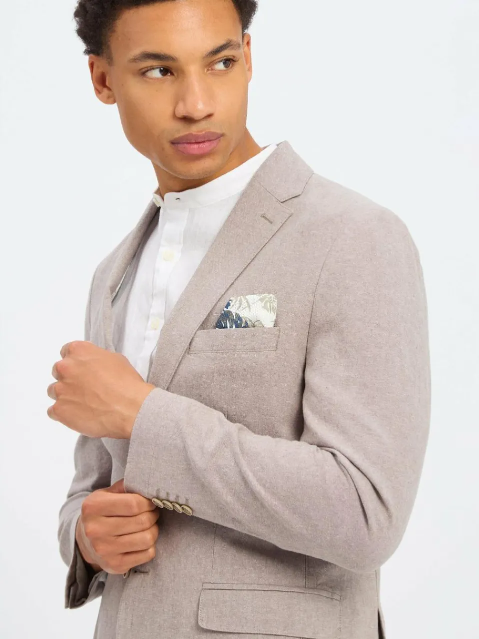 Herren Nils Sundström Baukasten-Anzüge|Anzüge>Herren Baukasten-Sakko mit Leinen-Anteil