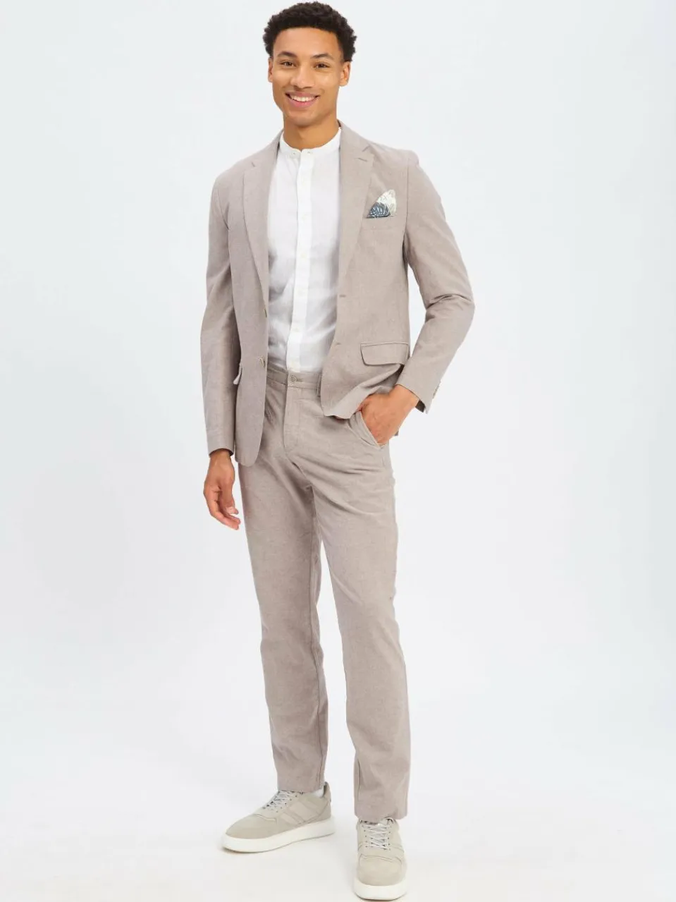 Herren Nils Sundström Baukasten-Anzüge|Anzüge>Herren Baukasten-Sakko mit Leinen-Anteil