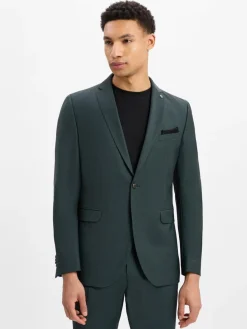 CG - CLUB of GENTS Baukasten-Anzüge|Anzüge<Herren Baukasten-Sakko mit Woll-Anteil - Caden tanne grau meliert