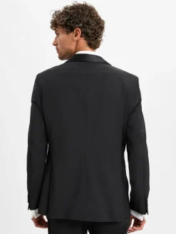 BOSS Baukasten-Anzüge|Anzüge<Herren Baukasten-Sakko mit Seiden-Anteil - H-Jasper-Tux-MM-C231 schwarz uni