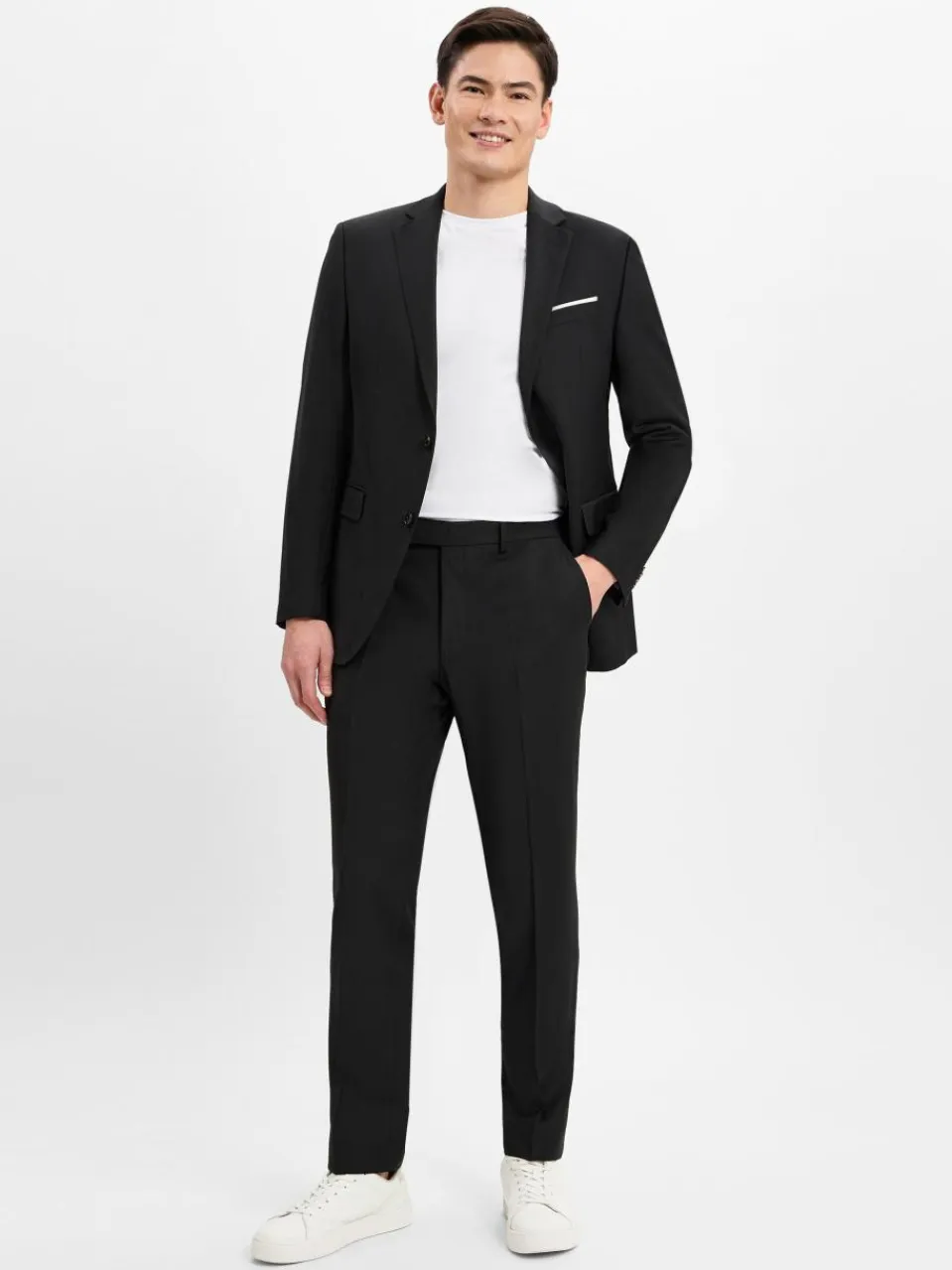 JOOP! Baukasten-Anzüge<Herren Baukasten-Sakko mit Wollanteil - Finch schwarz uni