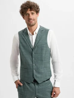 Finshley & Harding Anzüge<Herren Baukasten-Weste grau tanne gemustert