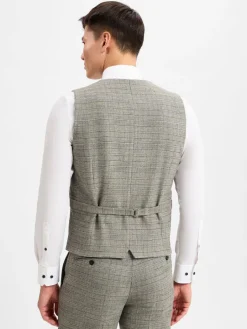 Andrew James New York Anzüge<Herren Baukasten-Weste - Alyn-William grau kariert