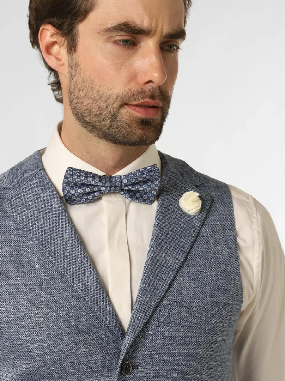 Finshley & Harding Baukasten-Anzüge<Herren Baukasten-Weste - Dan-2 blau strukturiert