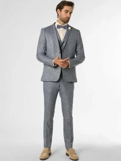 Finshley & Harding Baukasten-Anzüge<Herren Baukasten-Weste - Dan-2 blau strukturiert