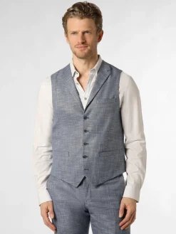 Finshley & Harding Baukasten-Anzüge|Anzüge<Herren Baukasten-Weste - Dan-2 blau strukturiert