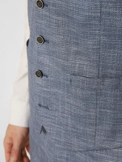 Finshley & Harding Baukasten-Anzüge|Anzüge<Herren Baukasten-Weste - Dan-2 blau strukturiert