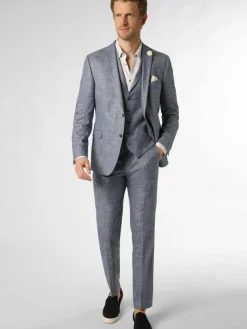 Finshley & Harding Baukasten-Anzüge|Anzüge<Herren Baukasten-Weste - Dan-2 blau strukturiert