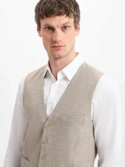 Finshley & Harding Baukasten-Anzüge|Anzüge<Herren Baukasten-Weste - Max beige gemustert