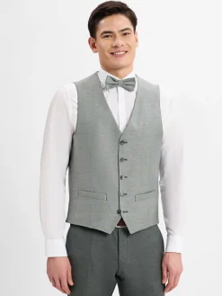 Roy Robson Anzüge<Herren Baukasten-Weste mit Schurwoll-Anteil schilf hellgrau gemustert