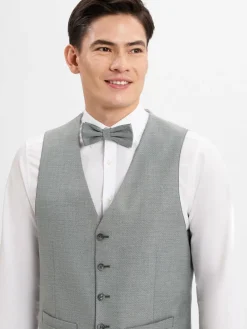 Roy Robson Anzüge<Herren Baukasten-Weste mit Schurwoll-Anteil schilf hellgrau gemustert