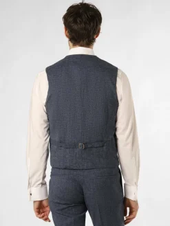 CG - CLUB of GENTS Baukasten-Anzüge|Anzüge<Herren Baukasten-Weste mit Leinen-Anteil blau meliert