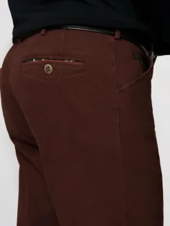 MEYER Hosen<Herren Baumwollchino - Chicago bordeaux uni