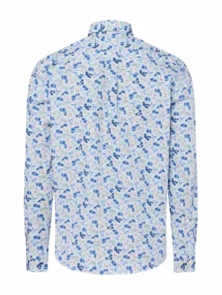 Fynch-Hatton Hemden<Herren Baumwollhemd weiß blau gemustert