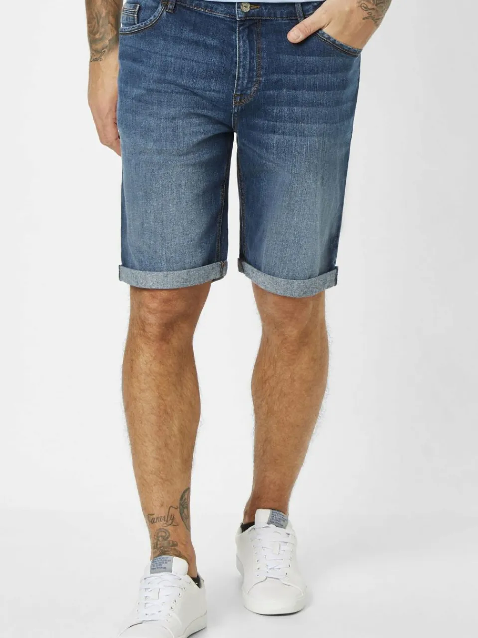 Redpoint Jeans<Herren Bermuda - SHERBROOKE Comfort Fit rinsed uni