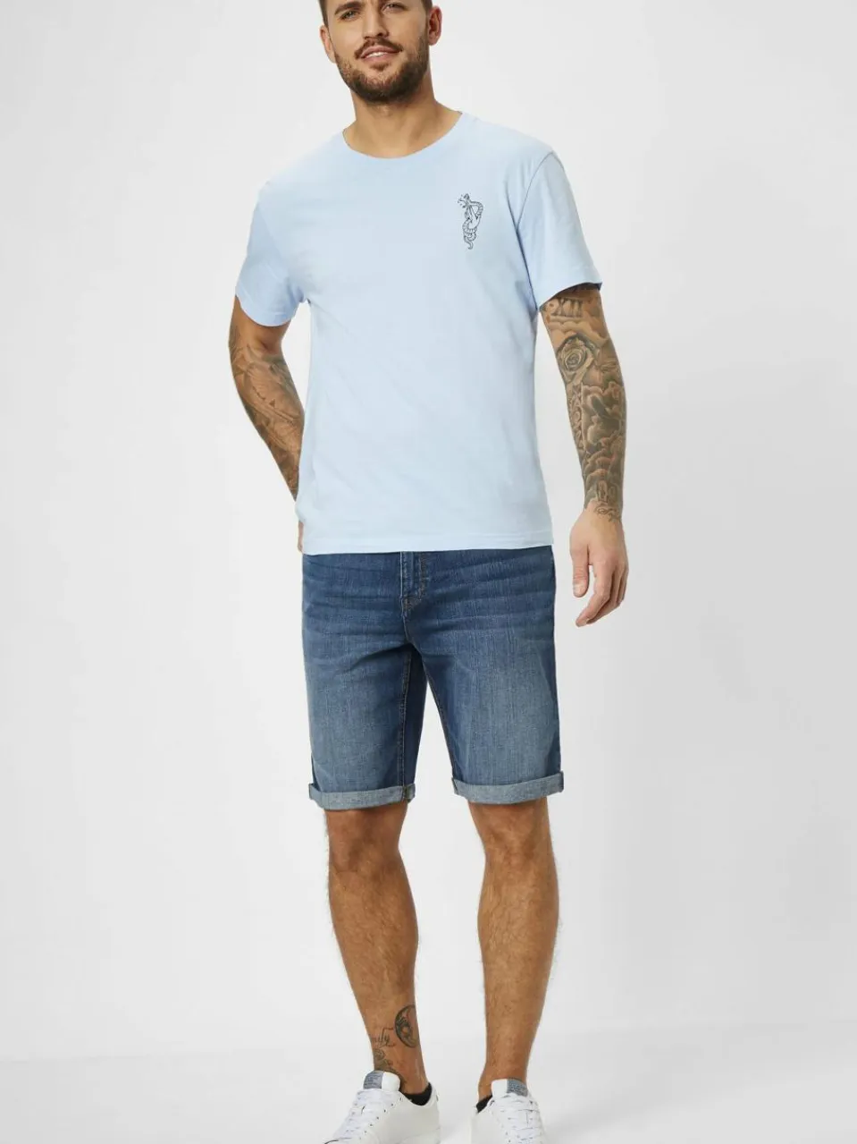 Redpoint Jeans<Herren Bermuda - SHERBROOKE Comfort Fit rinsed uni