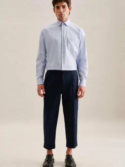 Seidensticker Hemden<Herren Business Hemd - Comfort 1/1 blau uni