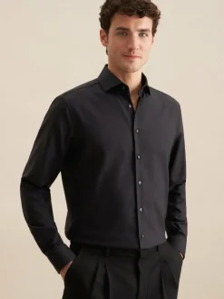 Seidensticker Hemden<Herren Business Hemd - Regular 1/1 anthrazit strukturiert