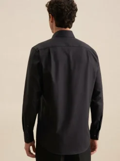 Seidensticker Hemden<Herren Business Hemd - Regular 1/1 anthrazit strukturiert