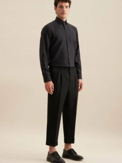 Seidensticker Hemden<Herren Business Hemd - Regular 1/1 anthrazit strukturiert