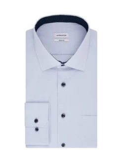 Seidensticker Hemden<Herren Business Hemd - Regular 1/1 hellblau uni