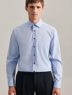 Seidensticker Hemden<Herren Business Hemd - Regular 1/1 hellblau uni