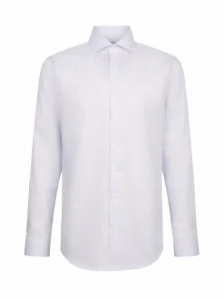 Seidensticker Hemden<Herren Business Hemd - Regular Langarm blau strukturiert