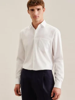 Seidensticker Hemden<Herren Business Hemd - Regular 1/1 weiß uni