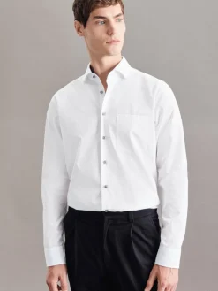 Seidensticker Hemden<Herren Business Hemd - Regular 1/1 weiß uni