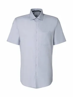Seidensticker Hemden<Herren Business Hemd - Regular Kurzarm blau uni