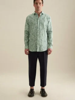 Seidensticker Hemden<Herren Business Hemd - Regular 1/1 grün gemustert