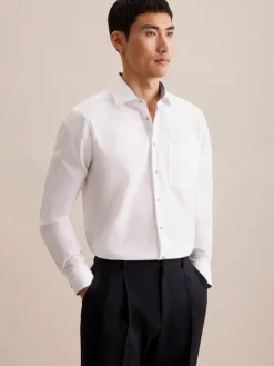 Seidensticker Hemden<Herren Business Hemd - Regular 1/1 weiß uni